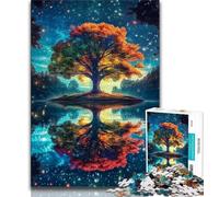 Puzzle 1000 pièces pour Adultes et Adolescents Arbre de Vie, Aide Le Cerveau à exercer des Jouets addictifs pour cultiver la Patience Décoration Parfaite 38x26cm