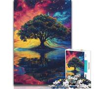 Puzzle 1000 pièces pour Adultes et Adolescents Arbre de Vie, Jeu Stimulant et éducatif en Famille pour Anniversaire et Noël (75x50cm)