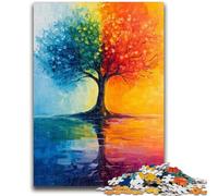 Puzzle 1000 pièces pour Adultes et Adolescents Arbre de Vie Soulagement du Stress Staycation Tuer Le Temps Liste de souhaits avec Père Noël 26x38cm