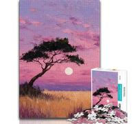 Puzzle 1000 pièces pour Adultes et Adolescents, Arbre Solitaire, Jeu Familial Anti-Stress, défi Difficile, renforce l'amour Entre Couples, 38x26cm