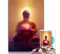 Puzzle 1000 pièces pour Adultes et Adolescents, Art Bouddhiste, Art au Fusain, pour Une Escapade relaxante, décoration d'intérieur (38x26cm)