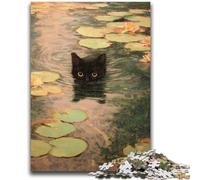 Puzzle 1000 pièces pour Adultes et Adolescents Art Cat pour Les 14 Ans et Plus Jeu intellectuel Cadeaux d'anniversaire de Noël 26x38cm