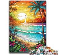 Puzzle 1000 pièces pour Adultes et Adolescents, Art de Plage coloré, 1000 pièces pour Adultes, Jeu Stimulant, idéal comme Cadeau pour Toute la Famille (38x26cm)