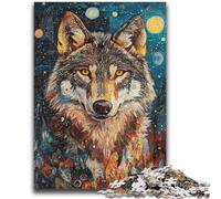 Puzzle 1000 pièces pour Adultes et Adolescents Art du Loup Soulagement du Stress Défi Difficile Renforcer l'amour Entre Les Couples 50x75cm