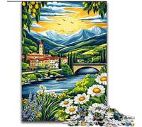 Puzzle 1000 pièces pour Adultes et Adolescents, Art du Paysage, Jouets éducatifs, Anti-Stress, renforce l'amour Entre Couples (Taille 26x38cm)