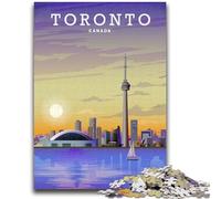 Puzzle 1000 pièces pour Adultes et Adolescents, Art du Voyage à Toronto, Jouet éducatif Anti-Stress, Cadeaux du Père Noël Secret pour Les 14 Ans (Taille 38x26cm)