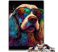 Puzzle 1000 pièces pour Adultes et Adolescents Art Golden Retriever Jeux éducatifs Décoration de la Maison Idéal comme Cadeau pour Toute la Famille 38x26cm