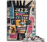 Puzzle 1000 pièces pour Adultes et Adolescents Art Moderne par Basquiat Jeu éducatif Familial Offrez des Cadeaux pour Toute la Famille à partir de 14 Ans 26x38cm