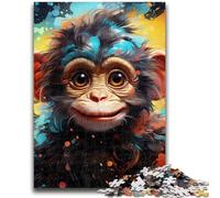 Puzzle 1000 pièces pour Adultes et Adolescents Art Monkey 1000 pièces pour Adultes, activité Amusante pour la Maison, Jouets pour Les Jours de Pluie, Cadeaux d'anniversaire (50x75cm)