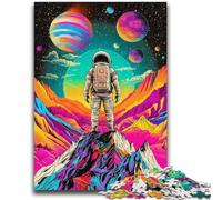 Puzzle 1000 pièces pour Adultes et Adolescents Astronaute de fumée psychédélique pour Les 14 Ans et Plus Cadeaux intéressants pour la réduction du Stress pour Les Amis et la Famille 50x75cm