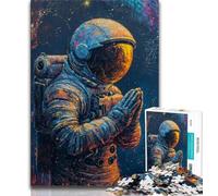 Puzzle 1000 pièces pour Adultes et Adolescents Astronaute en prière, Jeux éducatifs, décoration de la Maison, Jeu éducatif pour Anniversaire, Noël (38x26cm)