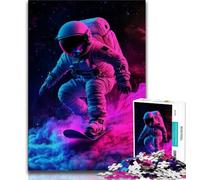 Puzzle 1000 pièces pour Adultes et Adolescents, Astronaute et Surf Spatial, Aide Le Cerveau à exercer, Jouets addictifs pour cultiver la Patience, décoration Murale 38x26cm