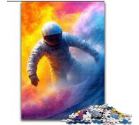 Puzzle 1000 pièces pour Adultes et Adolescents, Astronaute et Surf Spatial, Jeu éducatif et Stimulant pour améliorer la mémoire, à partir de 14 Ans (Taille 26x38cm)