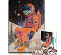 Puzzle 1000 pièces pour Adultes et Adolescents Astronaute, Jeu Stimulant, idéal comme Cadeau pour Toute la Famille (38x26cm)