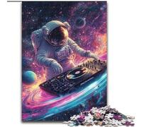 Puzzle 1000 pièces pour Adultes et Adolescents Astronaute Jouant du Piano, Jeu Stimulant et Jeu Familial avec des pièces entièrement emboîtables de Formes aléatoires (Taille 50x75cm)