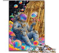 Puzzle 1000 pièces pour Adultes et Adolescents Astronaute psychédélique, adapté aux Personnes de 14 Ans et Plus Difficile à Terminer mais Amusant et Humoristique Superbe Cadeau (Taille 50x75cm)