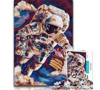 Puzzle 1000 pièces pour Adultes et Adolescents Astronautes dans l'espace 1000 pièces pour Adultes Jouet éducatif intellectuel décompressant Décoration Parfaite 38x26cm