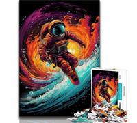 Puzzle 1000 pièces pour Adultes et Adolescents, astronautes surfeurs, 1000 pièces pour Adolescents, Casse-tête - Cadeau d'anniversaire pour Homme (Taille 38x26cm)