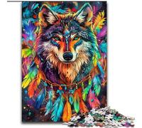 Puzzle 1000 pièces pour Adultes et Adolescents, Attrape-rêves Loup, activité familiale, décoration d'intérieur Unique et Cadeaux pour Les 14 Ans et Plus (Taille 26x38cm)