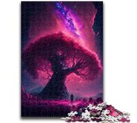 Puzzle 1000 pièces pour Adultes et Adolescents Aurora Tree Jouet éducatif Anti-Stress Interaction Parent-Enfant pour et 14 Ans 50x75cm