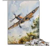 Puzzle 1000 pièces pour Adultes et Adolescents, Avion Spitfire, Jeux éducatifs, décoration d'intérieur, idéal pour la décoration de Bureau (Taille 50x75cm)