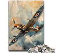 Puzzle 1000 pièces pour Adultes et Adolescents Avion Spitfire pour Les 14 Ans et Plus Jeux de Famille Jeu de Noël Cadeaux pour Femmes 26x38cm