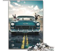 Puzzle 1000 pièces pour Adultes et Adolescents Balade en Chien, Jeu intellectuel avec éléphant, Cadeau d'anniversaire, décoration Murale pour Les 14 Ans et Plus (Taille 26x38cm)