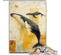 Puzzle 1000 pièces pour Adultes et Adolescents Baleine dorée, Jeux, Jouets, Cadeaux d'anniversaire Uniques pour Les Enfants de 14 Ans et Plus (Taille 26x38cm)