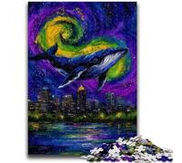 Puzzle 1000 pièces pour Adultes et Adolescents Baleine mystérieuse Ce Puzzle éducatif est idéal comme Cadeau pour Toute la Famille (50x75cm)