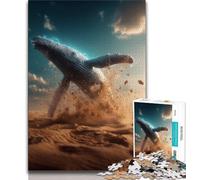 Puzzle 1000 pièces pour Adultes et Adolescents Baleine spirituelle, Anti-Stress, Vacances à la Maison, Passe-Temps, améliore l'amour Entre Couples (38x26cm)