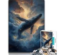 Puzzle 1000 pièces pour Adultes et Adolescents Baleine spirituelle, Jeu éducatif Familial avec pièces de Formes aléatoires entièrement emboîtables (38x26cm)