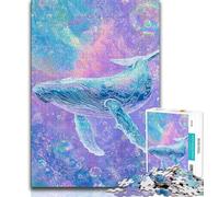 Puzzle 1000 pièces pour Adultes et Adolescents Baleine spirituelle majestueuse, Jeu Familial Anti-Stress, défi Difficile, adapté aux Couples (38x26cm)