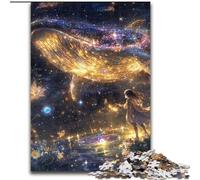 Puzzle 1000 pièces pour Adultes et Adolescents, Baleines sous Le Ciel étoilé, idéal comme Cadeau éducatif pour Toute la Famille (Taille 50x75cm)