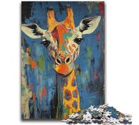 Puzzle 1000 pièces pour Adultes et Adolescents, Basquiat Girafe, idéal pour Les soirées Jeux, Jouet coloré pour la Maison (75x50cm)