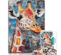 Puzzle 1000 pièces pour Adultes et Adolescents Basquiat Girafe, Jeu éducatif, Jouet, Cadeau d'anniversaire, décoration Murale (75x50cm)