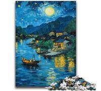Puzzle 1000 pièces pour Adultes et Adolescents, Bateau du Ciel Nocturne, Jeux éducatifs, Jouets à Faire soi-même, idéal comme Cadeau pour Toute la Famille, 50x75cm
