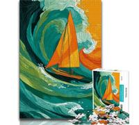 Puzzle 1000 pièces pour Adultes et Adolescents,Bateau naviguant sur la mer,1000 pièces pour Adolescents,Jeux d'activités familiales stimulants,Jouet de Bricolage pour décoration Murale de la Maison