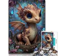 Puzzle 1000 pièces pour Adultes et Adolescents Bébé Dragon, Jeux éducatifs et décoration d'intérieur, idéal comme Cadeau pour Toute la Famille (75x50cm)