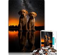 Puzzle 1000 pièces pour Adultes et Adolescents, bébé Labrador, défi d'intelligence cérébrale, Jouets addictifs, Cadeau d'anniversaire, décoration Murale 38x26cm
