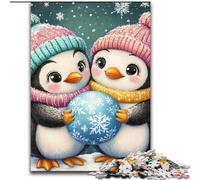 Puzzle 1000 pièces pour Adultes et Adolescents, bébé Pingouin, entraînez Votre Cerveau et Vos Mains Cadeau d'anniversaire Unique pour Les 14 Ans et Plus (Taille 26x38cm)