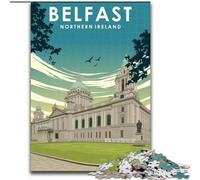 Puzzle 1000 pièces pour Adultes et Adolescents Belfast Irlande du Nord Jeu Familial Soulagement du Stress Défi Difficile Cadeaux du Père Noël Secret (50x75cm) 1000 pièces