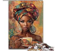 Puzzle 1000 pièces pour Adultes et Adolescents : Belle Femme Africaine, activité familiale, décoration d'intérieur Unique et Cadeaux pour Les 14 Ans et Plus (Taille 50x75cm)