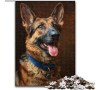 Puzzle 1000 pièces pour Adultes et Adolescents Berger Allemand, Jeu Familial Anti-Stress, défi Difficile, renforce l'amour Entre Couples (Taille 50x75cm)