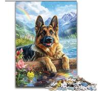 Puzzle 1000 pièces pour Adultes et Adolescents Berger Allemand, Jouet éducatif et décompressant, Cadeau d'anniversaire 50x75cm