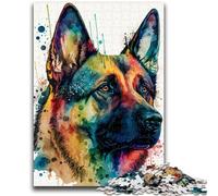 Puzzle 1000 pièces pour Adultes et Adolescents, Berger Allemand, Jouets éducatifs et Amusants à la Maison, Cadeaux d'anniversaire et de Voyage, 38x26cm