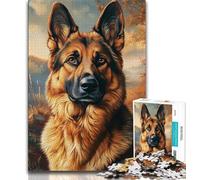 Puzzle 1000 pièces pour Adultes et Adolescents Berger Allemand Puzzle 1000 pièces Relax Games est Un pour Toute la Famille 75x50cm