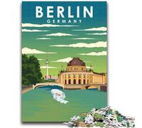 Puzzle 1000 pièces pour Adultes et Adolescents, Berlin, Allemagne, Voyage, Art, Puzzle Adulte, Anti-Stress, défi Difficile, Cadeaux du Père Noël Secret (50x75cm)