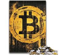 Puzzle 1000 pièces pour Adultes et Adolescents, Bitcoin doré, Jouet éducatif et intellectuel, idéal comme Cadeau, 50x75cm