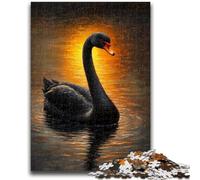 Puzzle 1000 pièces pour Adultes et Adolescents Black Swan Anti-Stress Défi Difficile Chaque pièce est Unique - Jeu Familial Amusant et Stimulant 38x26cm