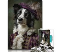 Puzzle 1000 pièces pour Adultes et Adolescents, Border Collie, Anti-Stress, défi Difficile, Chaque pièce est Unique - Jeu Familial Stimulant et Amusant 38x26cm